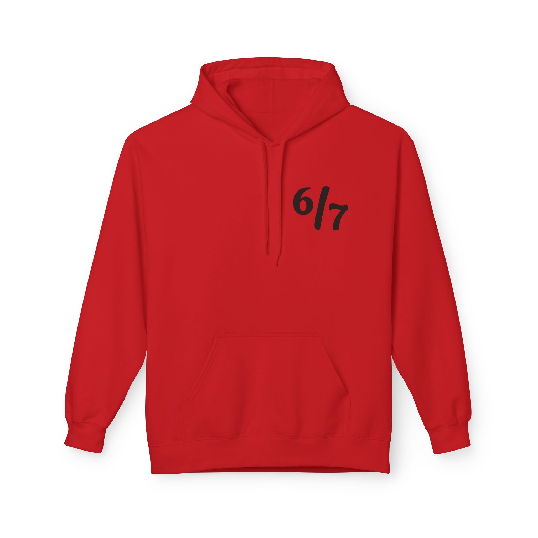 SIX SEVEN Hoodie - "6/7" Minimal Logo Hoodie with Open Hands "SIX SEVEN" Back Design
