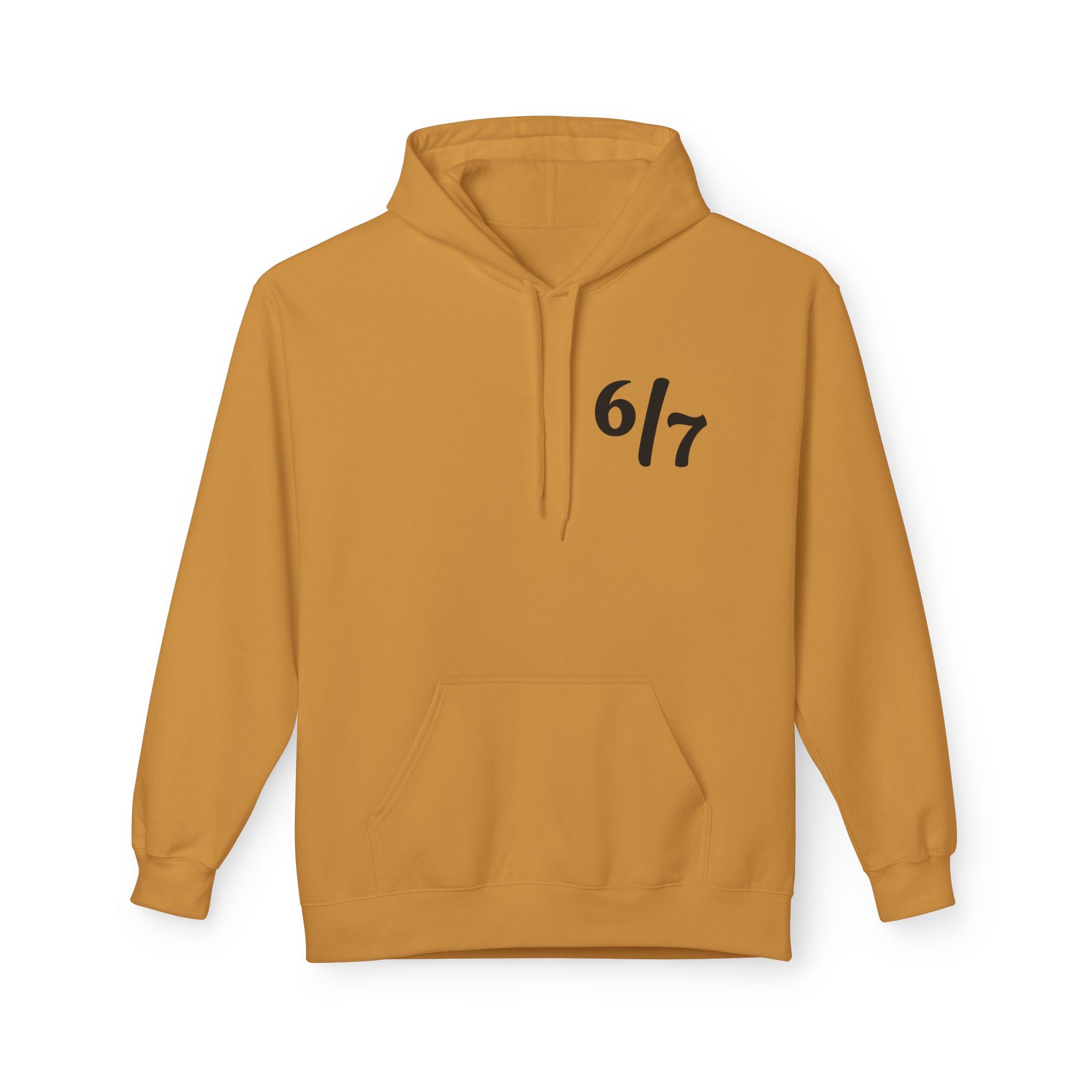 SIX SEVEN Hoodie - "6/7" Minimal Logo Hoodie with Open Hands "SIX SEVEN" Back Design